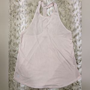 Athleta Pink Sheer Tback Tank top Power of She size Small
